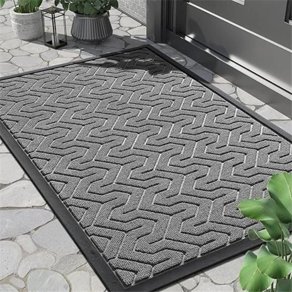 Front Door Mat, Waterproof Indoor Outdoor Welcome Mats for Entrance, Heavy Duty